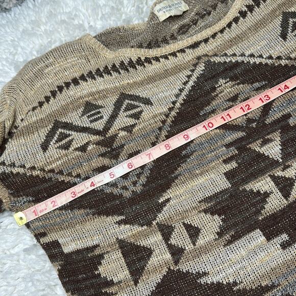 Denim & Supply Ralph Lauren Brown Cream Western Knit Sweater Geometric CA13 - Picture 6 of 12